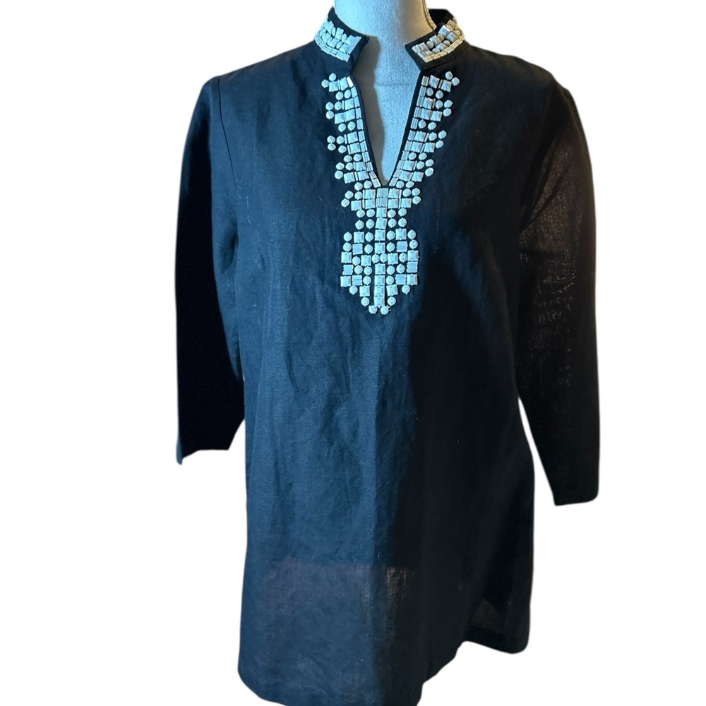 Chico's Embellished Kurta Sky Top 🆕